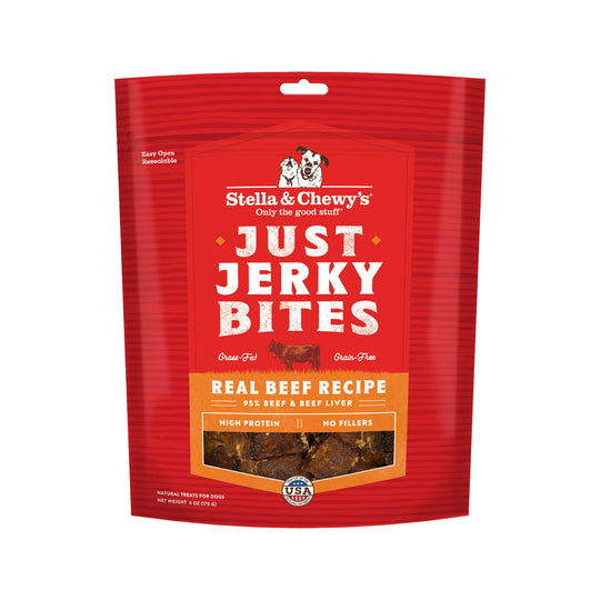 Stella & Chewy's Just Jerky Bites Real Beef Recipe Free Dog Treats