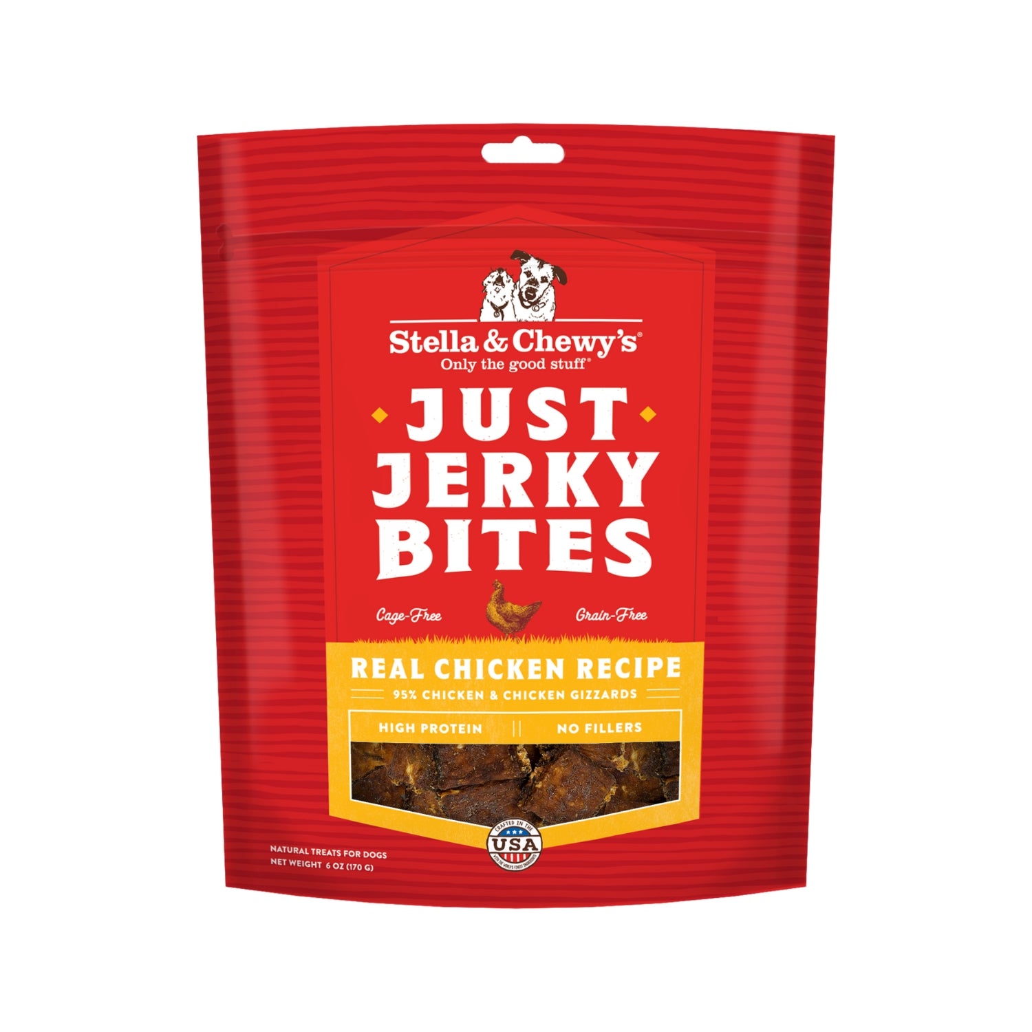 Stella & Chewy's Just Jerky Bites Real Chicken Recipe Free Dog Treats