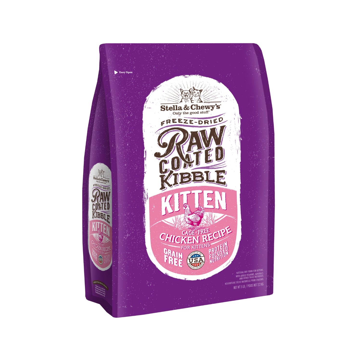 Stella & Chewy’s Raw Coated Kibble Cage Free Chicken Grain-Free Kitten Dry Cat Food