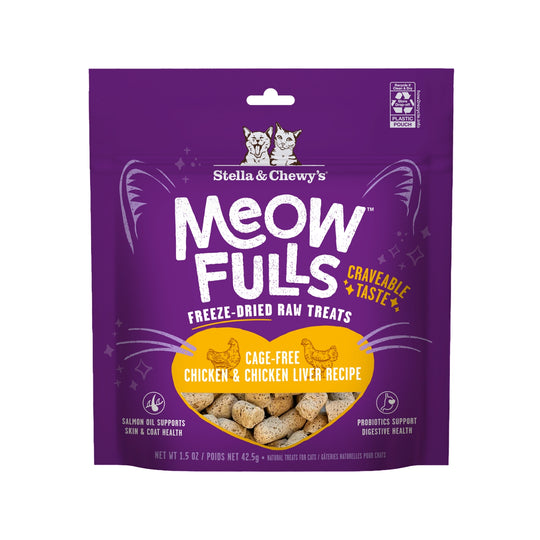 Stella & Chewy’s Freeze Dried Meowfulls Chicken & Chicken Liver Recipe Cat Treats
