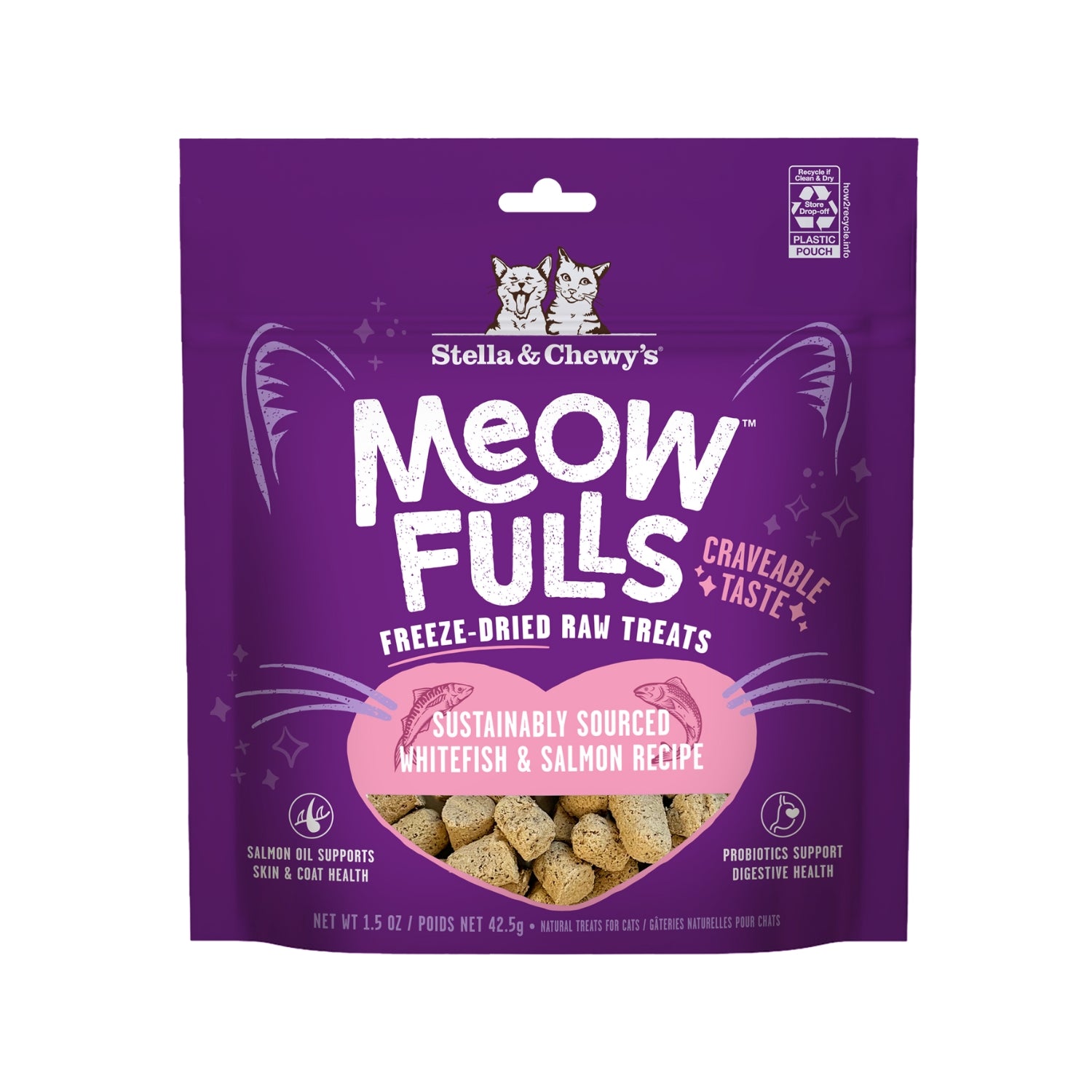 Stella & Chewy’s Freeze Dried Meowfulls WhiteFish & Salmon Recipe Cat Treats