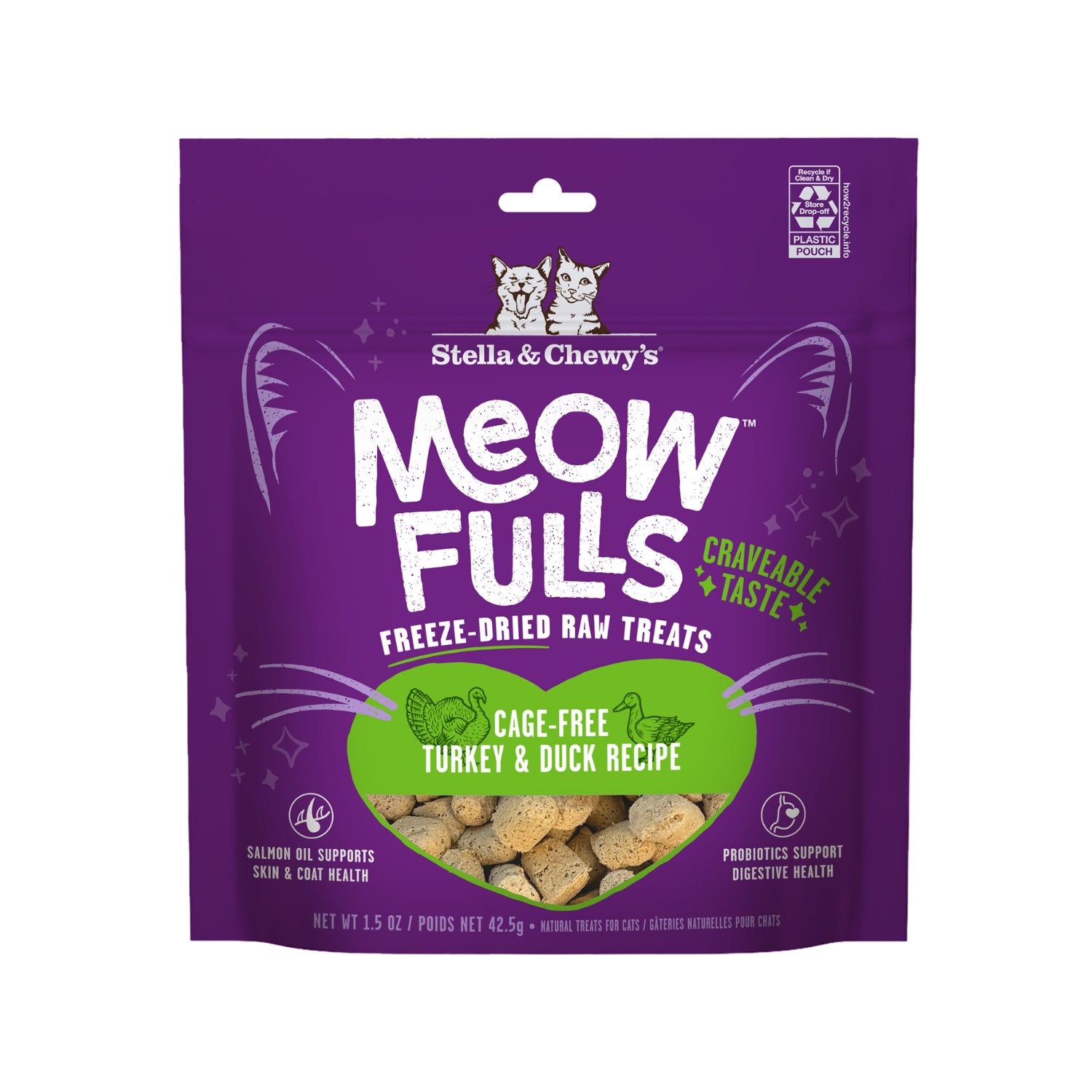 Stella & Chewy’s Freeze Dried Meowfulls Turkey & Duck Recipe Cat Treats