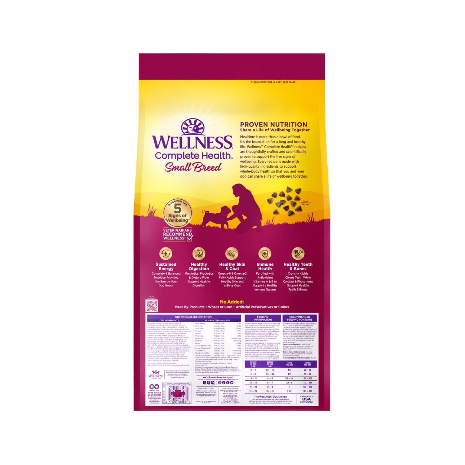 Wellness Complete Health Grain Free Deboned Turkey, Chicken & Salmon Recipe Small Breed Dry Dog Food