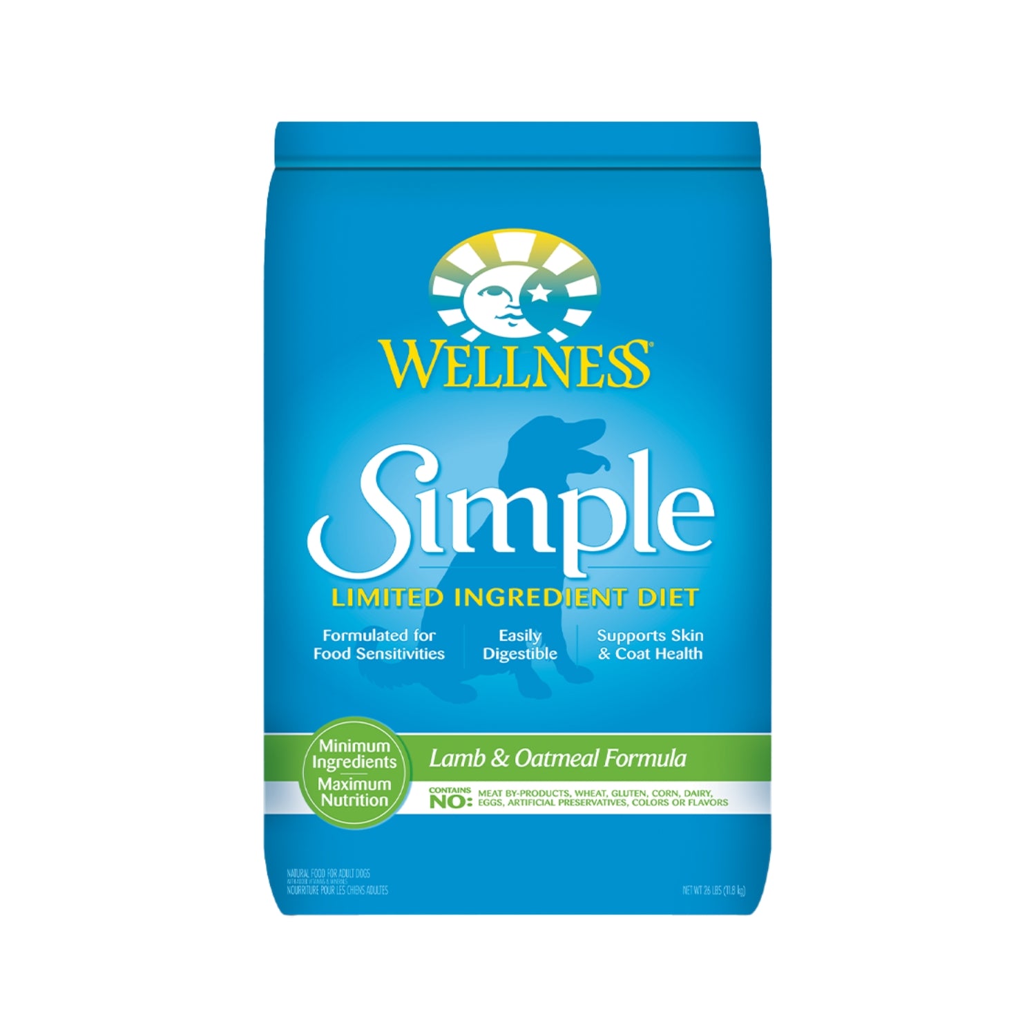 Wellness Simple Limited Ingredient Diet Lamb & Oatmeal Formula Dry Dog Food