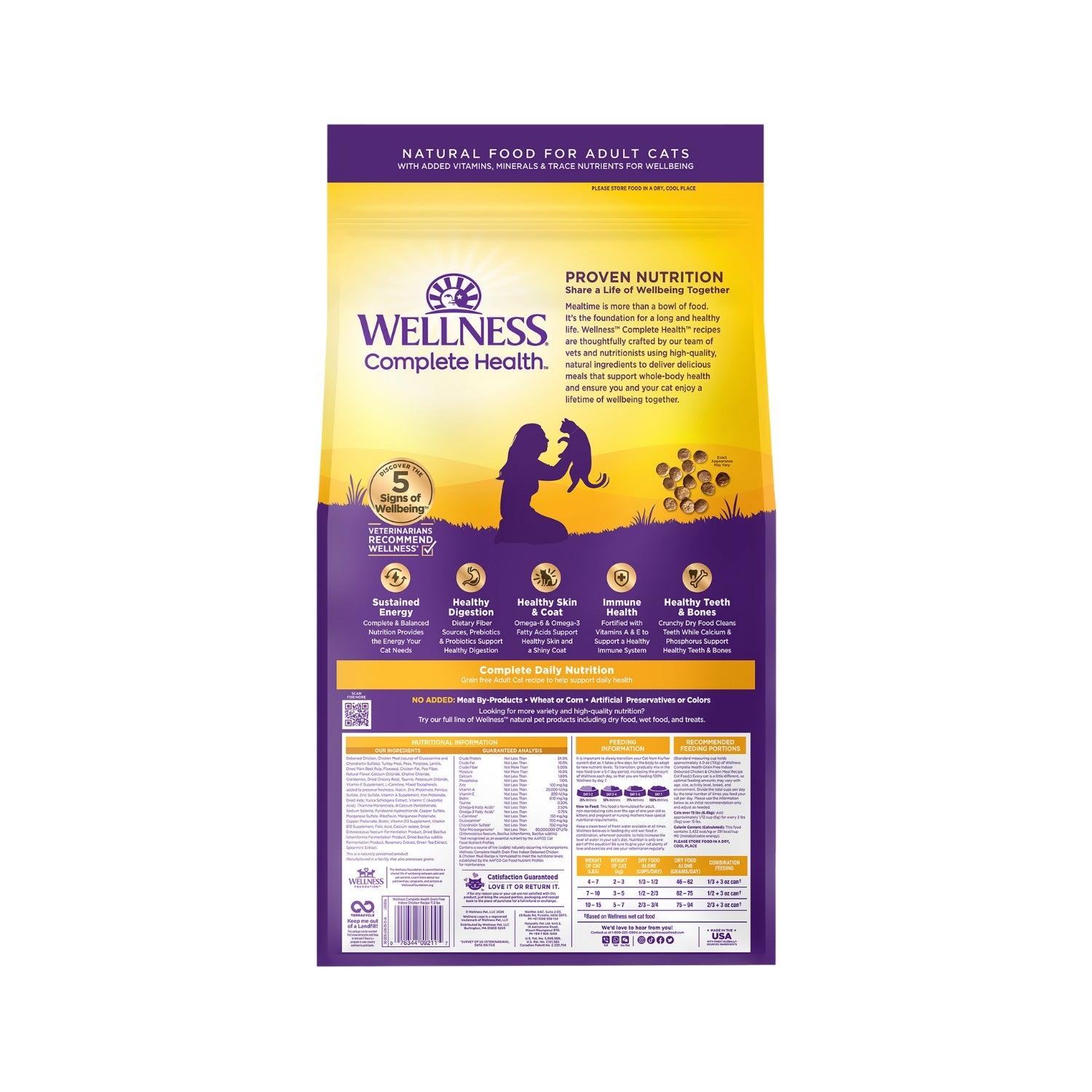 Wellness Complete Health Grain Free Indoor Deboned Chicken & Chicken Meal Recipe Dry Cat Food