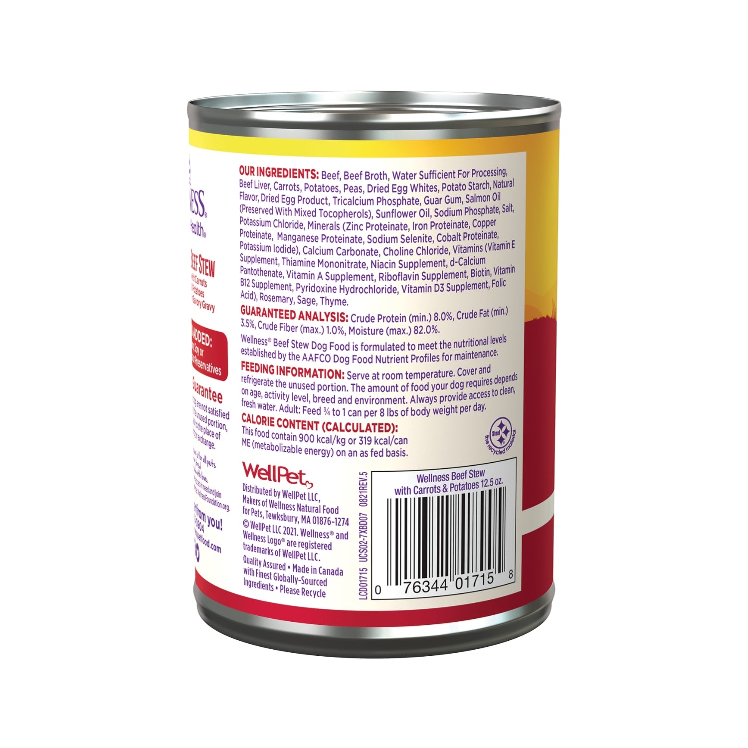 Wellness Complete Health Grain-Free Beef Stew with Carrots & Potatoes in Savory Gravy Wet Dog Food