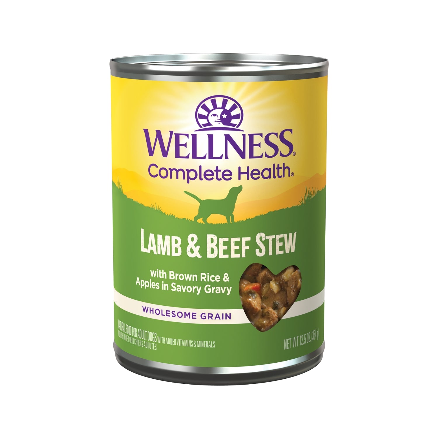 Wellness Complete Health Grain-Free Lamb & Beef Stew with Brown Rice & Apples in Savory Gravy Wet Dog Food