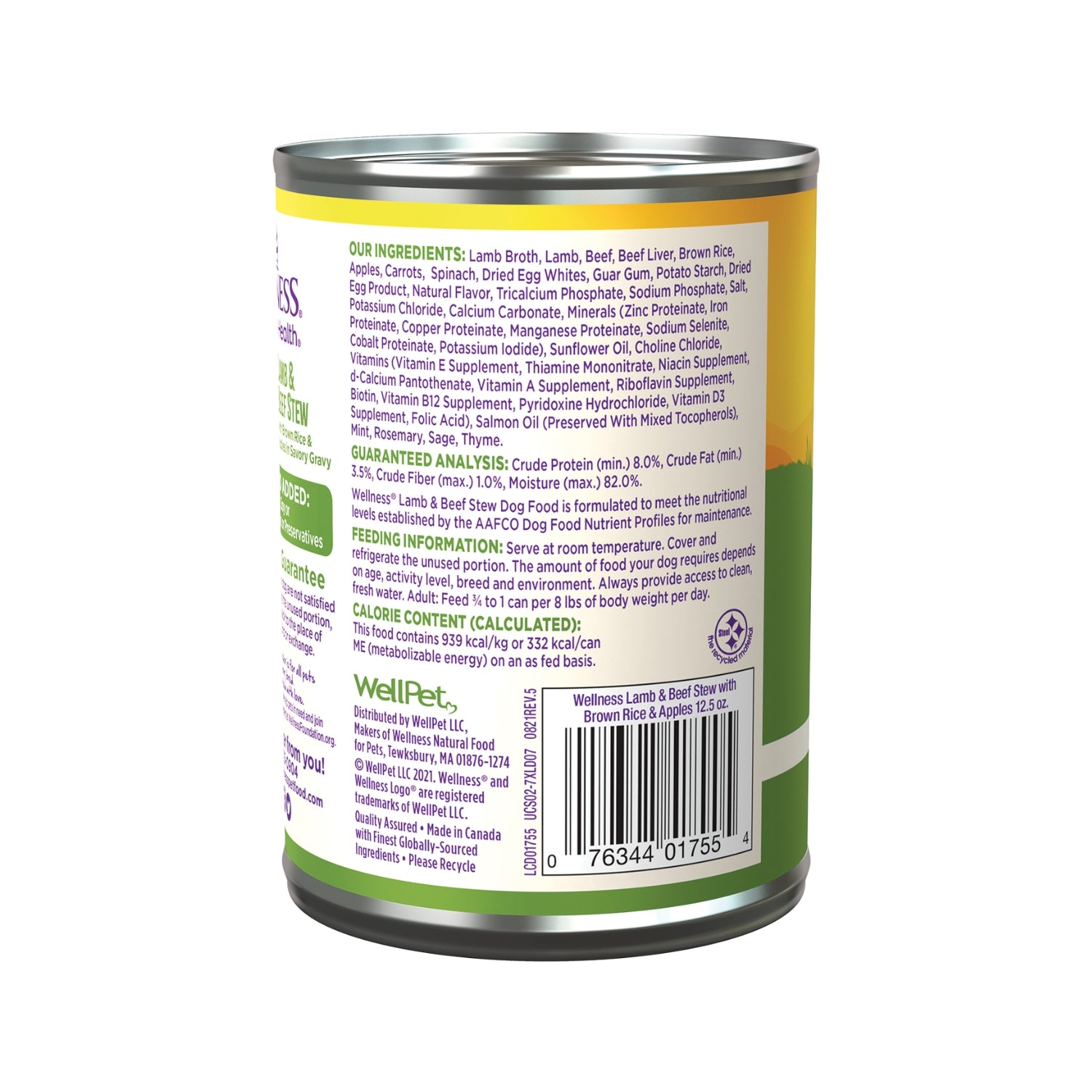 Wellness Complete Health Grain-Free Lamb & Beef Stew with Brown Rice & Apples in Savory Gravy Wet Dog Food