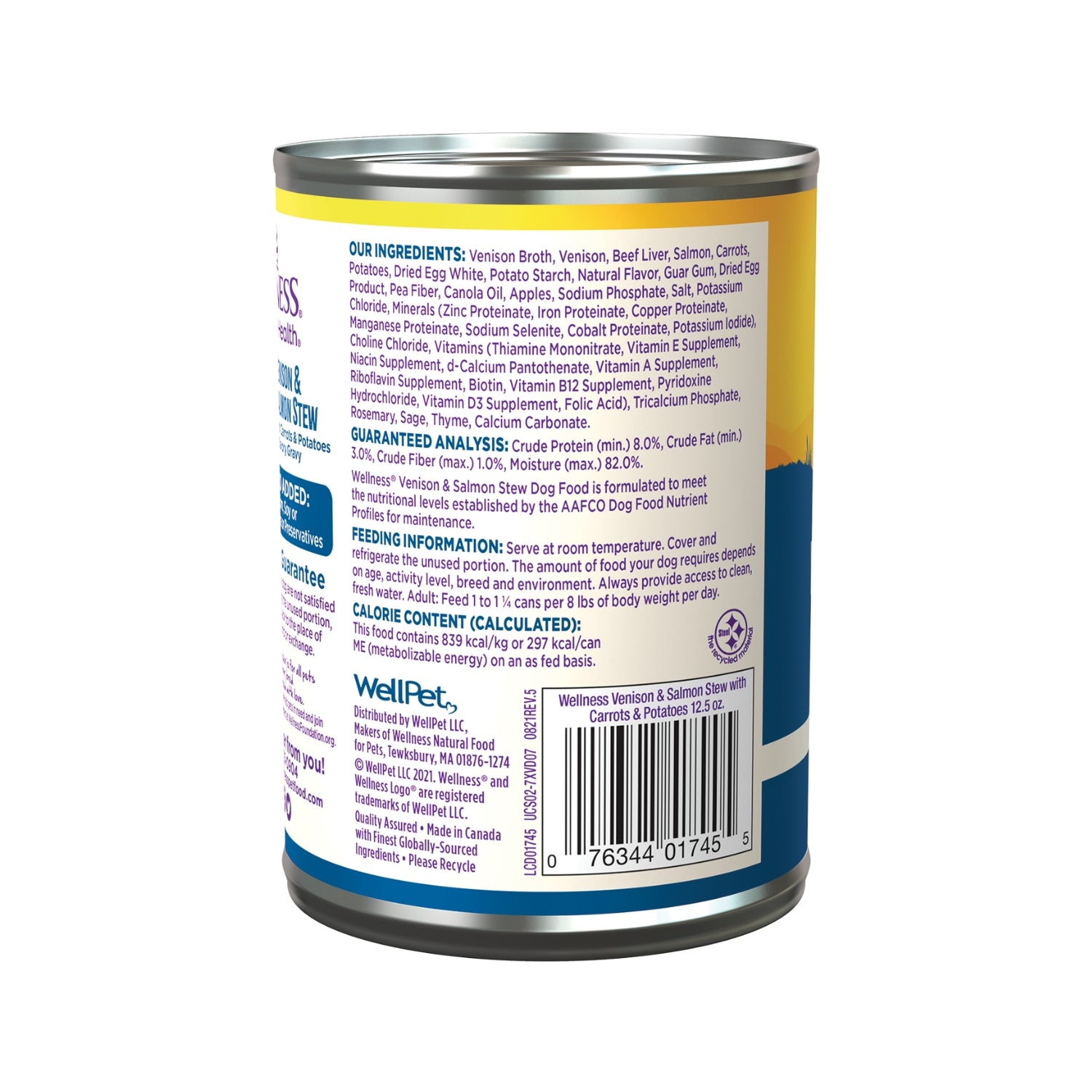 Wellness Complete Health Grain-Free Venison & Salmon Stew with Potatoes & Carrots in Savory Gravy Wet Dog Food