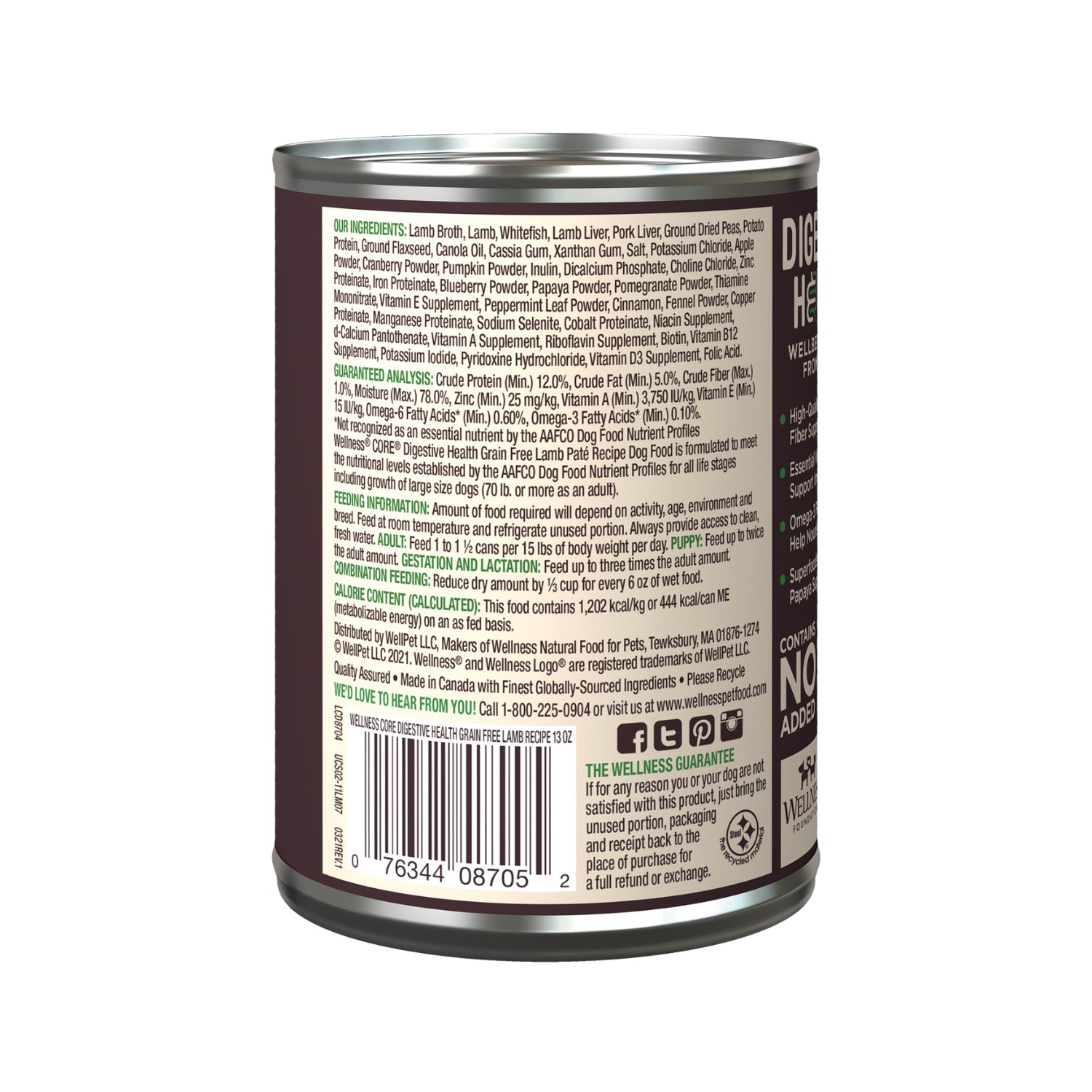 Wellness CORE Digestive Health Grain-Free Lamb Wet Dog Food