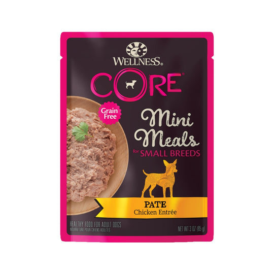 Wellness CORE Mini Meals Grain-Free Pate Chicken Entree Pouch Dog Food