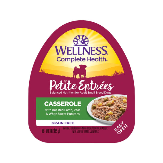 Wellness Petite Entrees Casserole With Roasted Lamb, Peas & White Sweet Potatoes Wet Dog Food