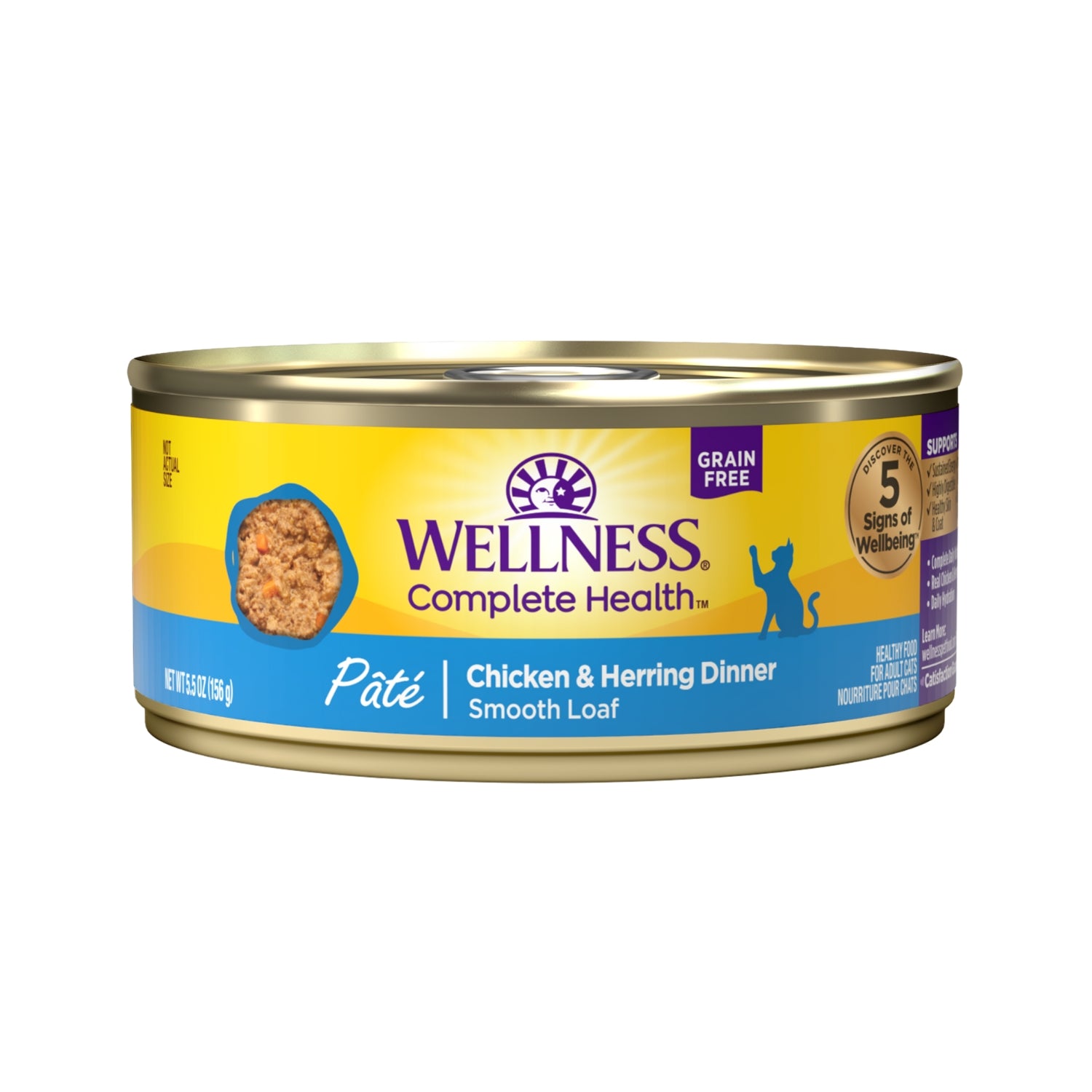 Wellness Complete Health Grain-Free Chicken & Herring Pate Canned Cat Food