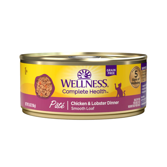 Wellness Complete Health Grain-Free Chicken & Lobster Pate Canned Cat Food