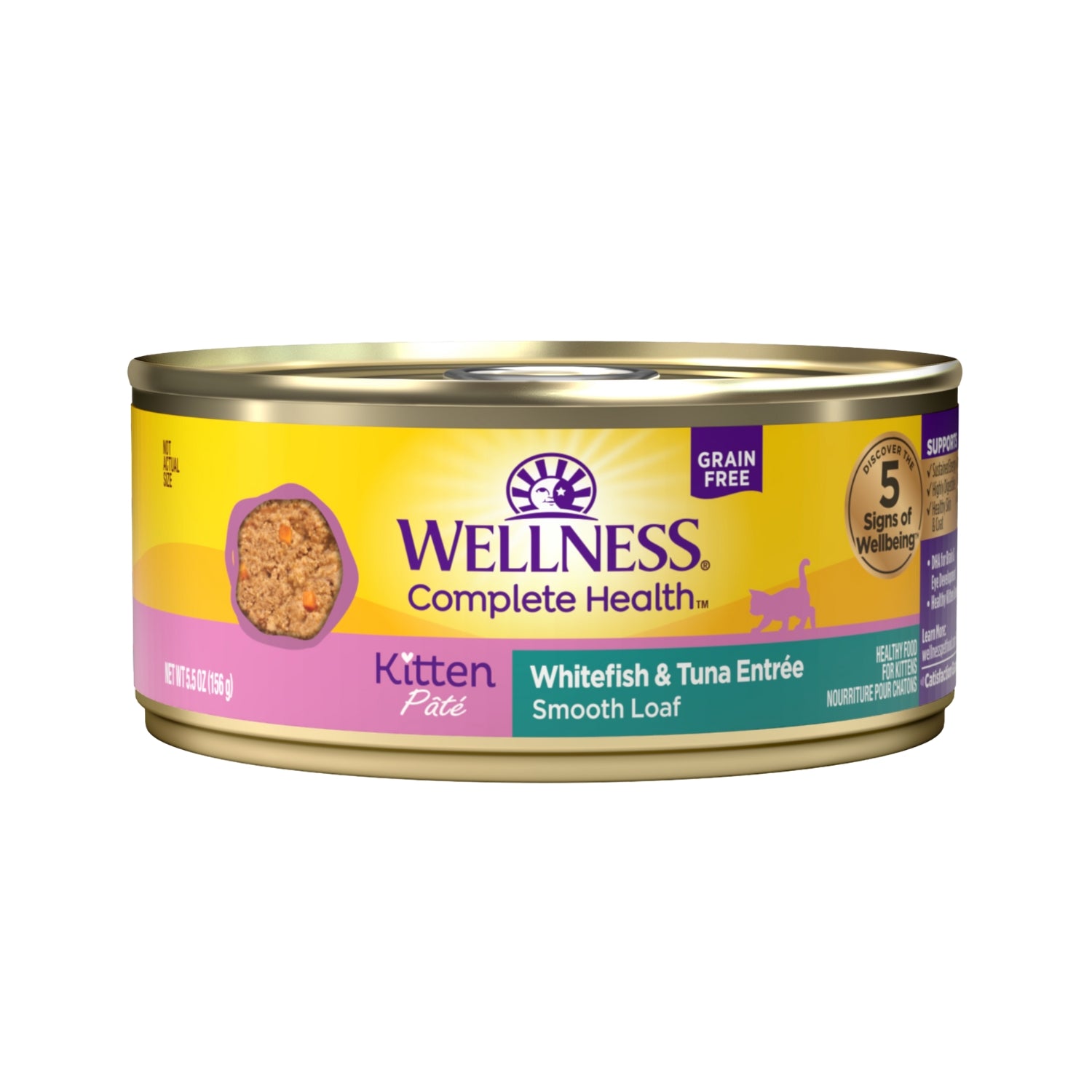 Wellness Complete Health Grain-Free Whitefish & Tuna Pate Kitten Canned Cat Food