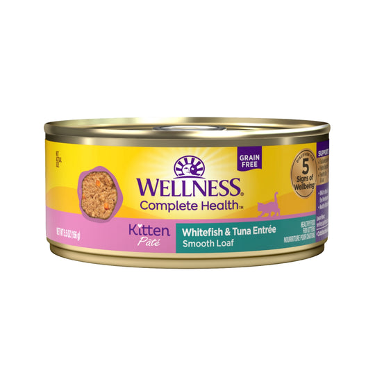 Wellness Complete Health Grain-Free Whitefish & Tuna Pate Kitten Canned Cat Food