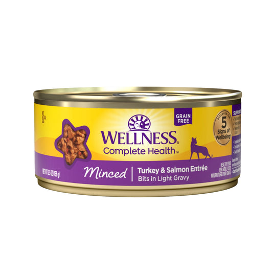 Wellness Complete Health Minced Grain-Free Turkey & Salmon Entree Canned Cat Food