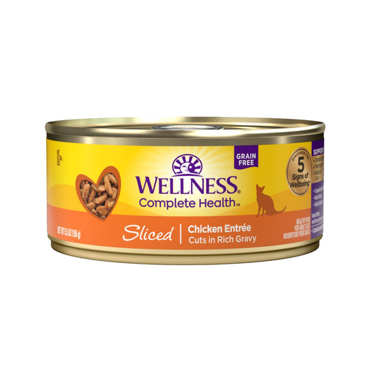 Wellness Complete Health Sliced Grain-Free Chicken Entree Canned Cat Food