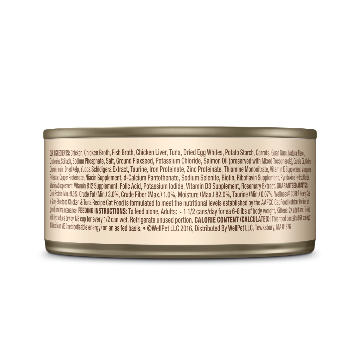 Wellness CORE Hearty Cuts Grain-Free Shredded Chicken & Tuna Canned Cat Food