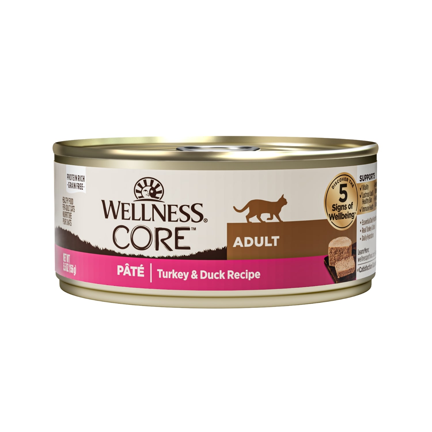 Wellness CORE Grain-Free Turkey & Duck Pate Canned Cat Food