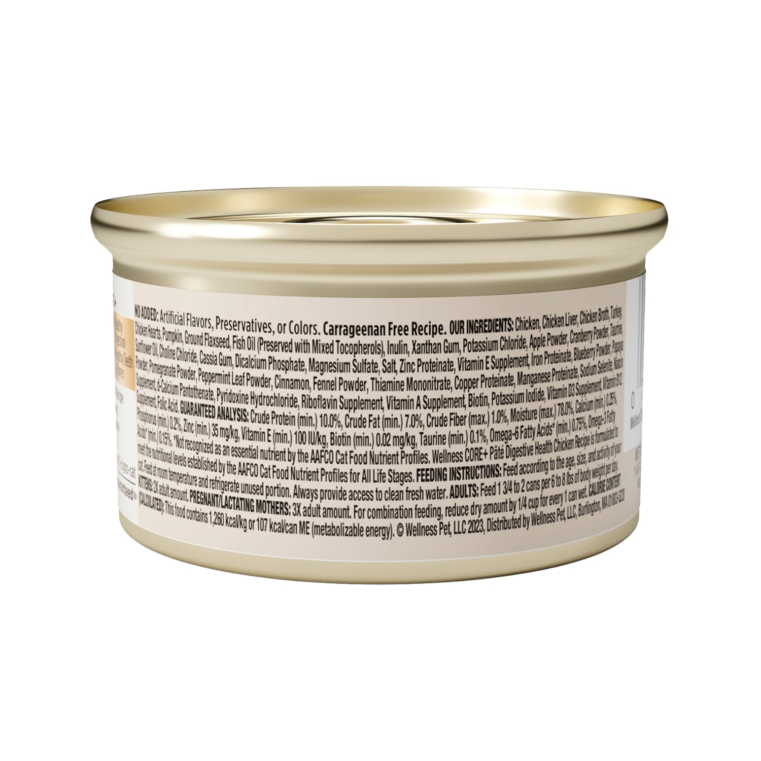 Wellness CORE+ Digestive Health Grain-Free Chicken Pate Canned Cat Food