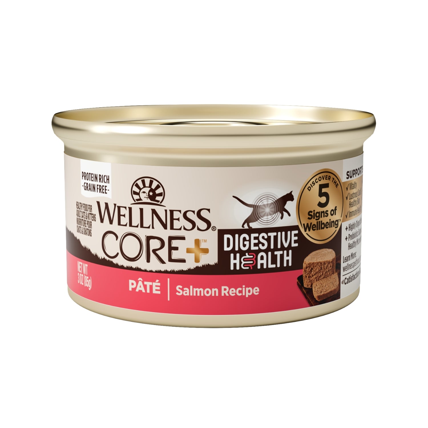 Wellness CORE+ Digestive Health Grain-Free Salmon Pate Canned Cat Food