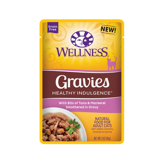 Wellness Healthy Indulgence Gravies Grain-Free Tuna & Mackerel Pouch Cat Food