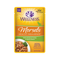 Wellness Healthy Indulgence Morsels Grain-Free Chicken & Turkey Pouch Cat Food