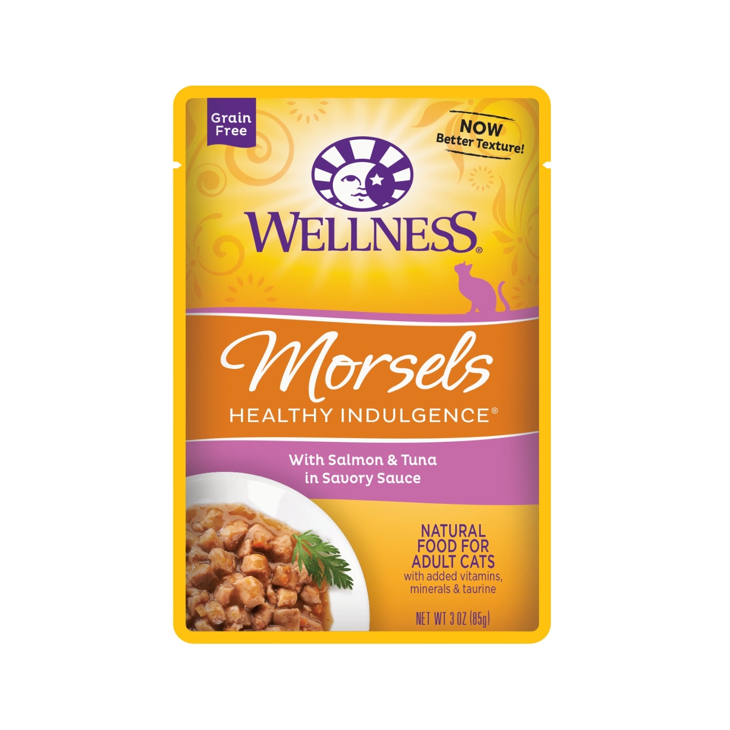 Wellness Healthy Indulgence Morsels Grain-Free Salmon & Tuna Pouch Cat Food