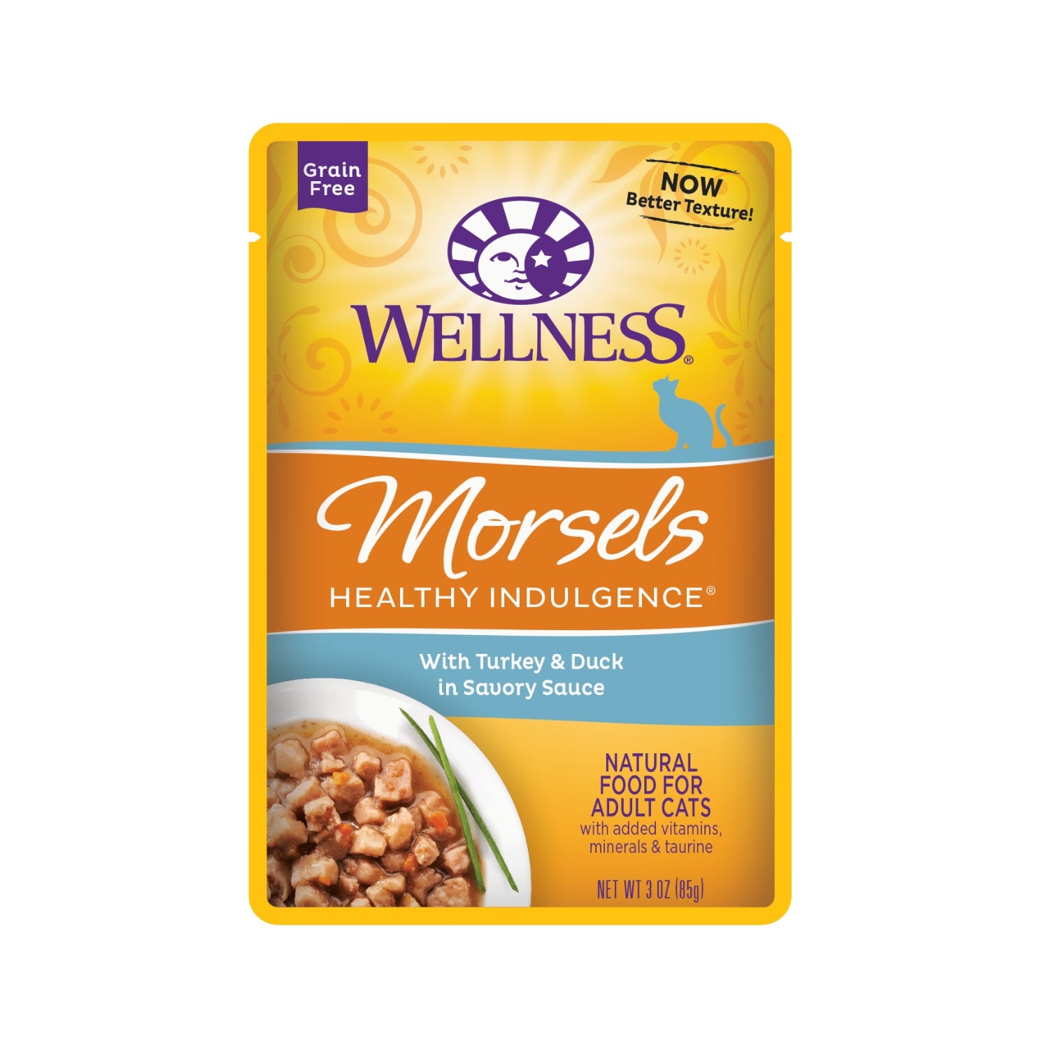 Wellness Healthy Indulgence Morsels Grain-Free Turkey & Duck Pouch Cat Food