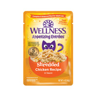 Wellness Appetizing Entrees Shredded Chicken Recipe Pouch Cat Food