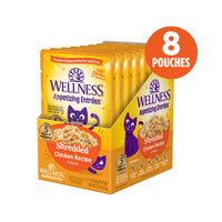 Wellness Appetizing Entrees Shredded Chicken Recipe Pouch Cat Food