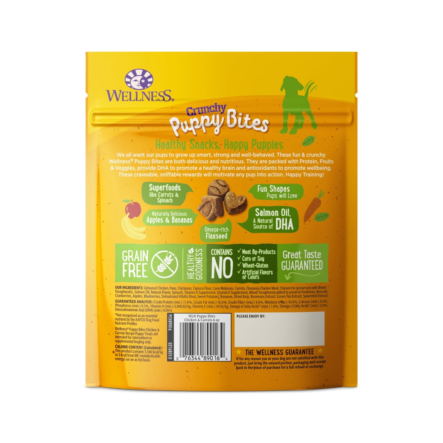 Wellness Puppy Bites Crunchy Chicken & Carrots Recipe Dog Treats
