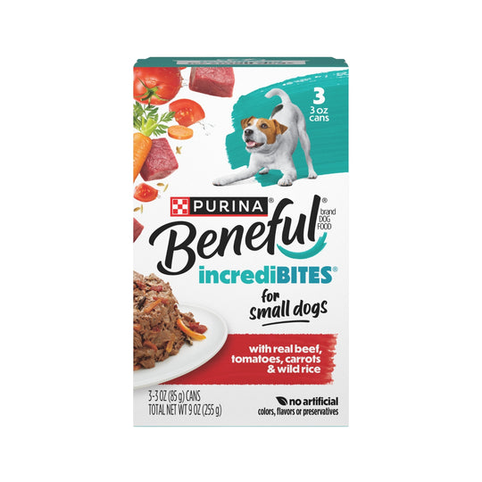 BENEFUL IncrediBites Beef with Gravy for Small Dogs Wet Dog Food