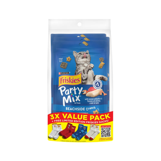 Friskies Party Mix Beachside Crunch Cat Treats Value Pack