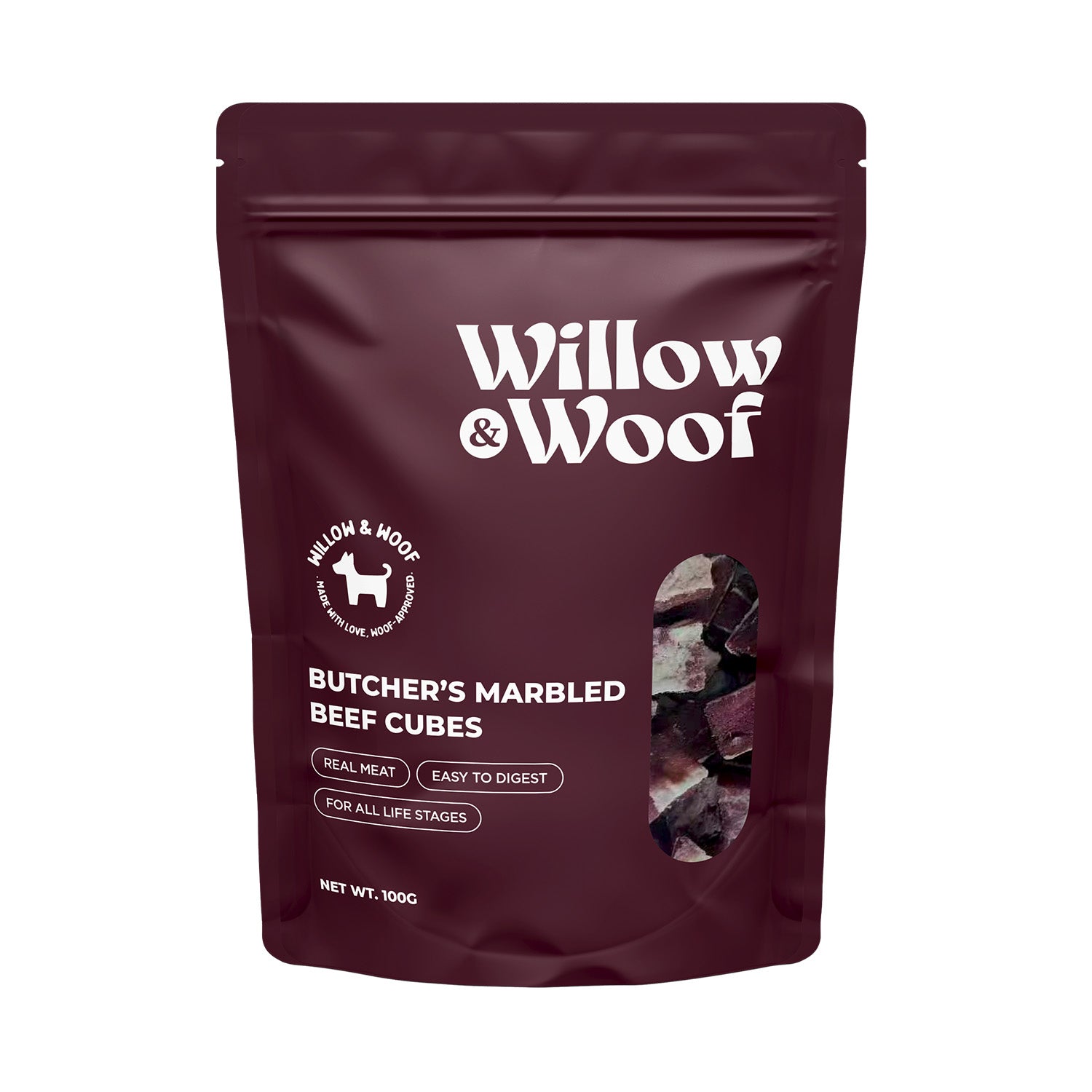 Willow & Woof Butcher’s Marbled Beef Cubes Dog Treats