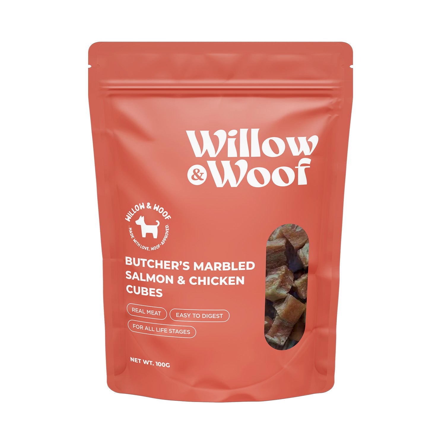 Willow & Woof Butcher’s Marbled Salmon & Chicken Cubes Dog Treats