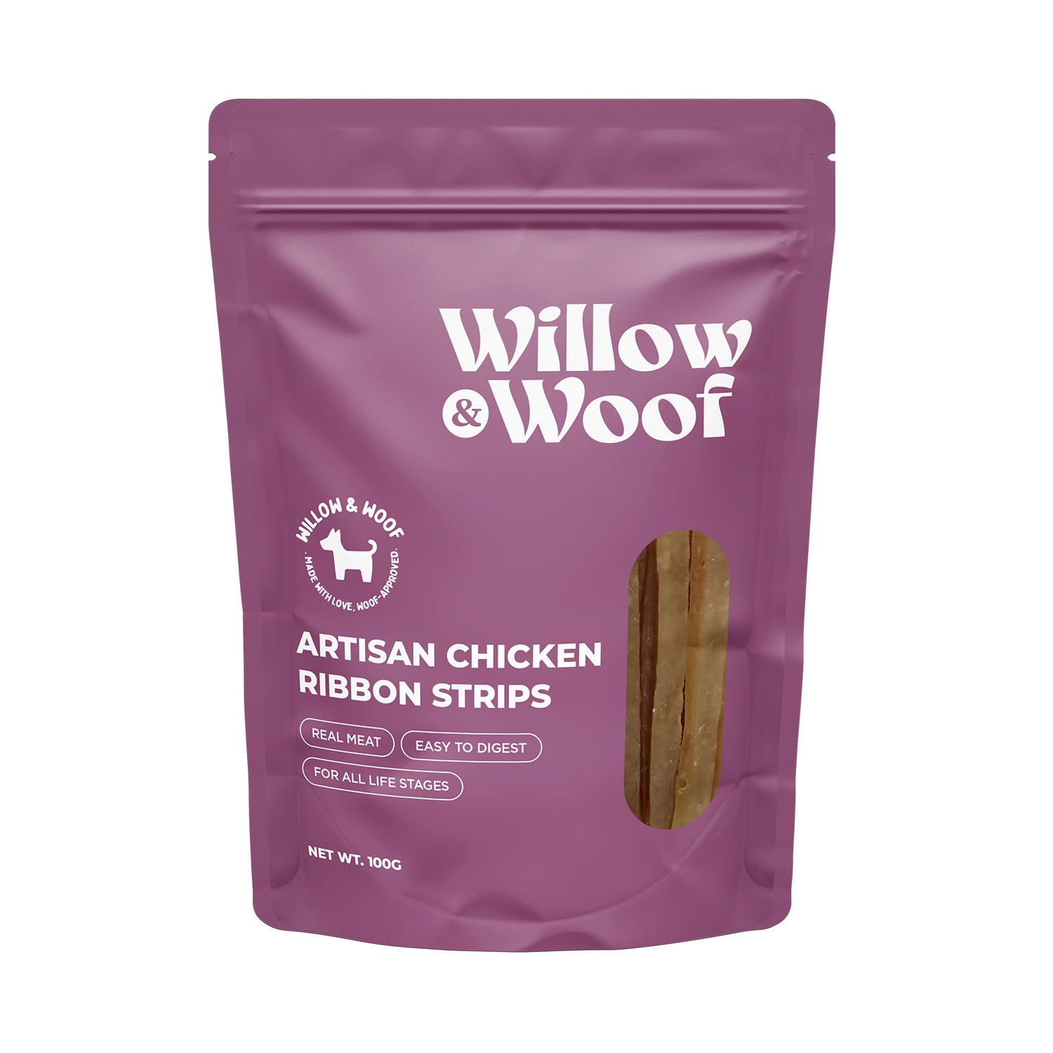 Willow & Woof Artisan Chicken Ribbon Strips Dog Treats