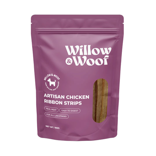 Willow & Woof Artisan Chicken Ribbon Strips Dog Treats