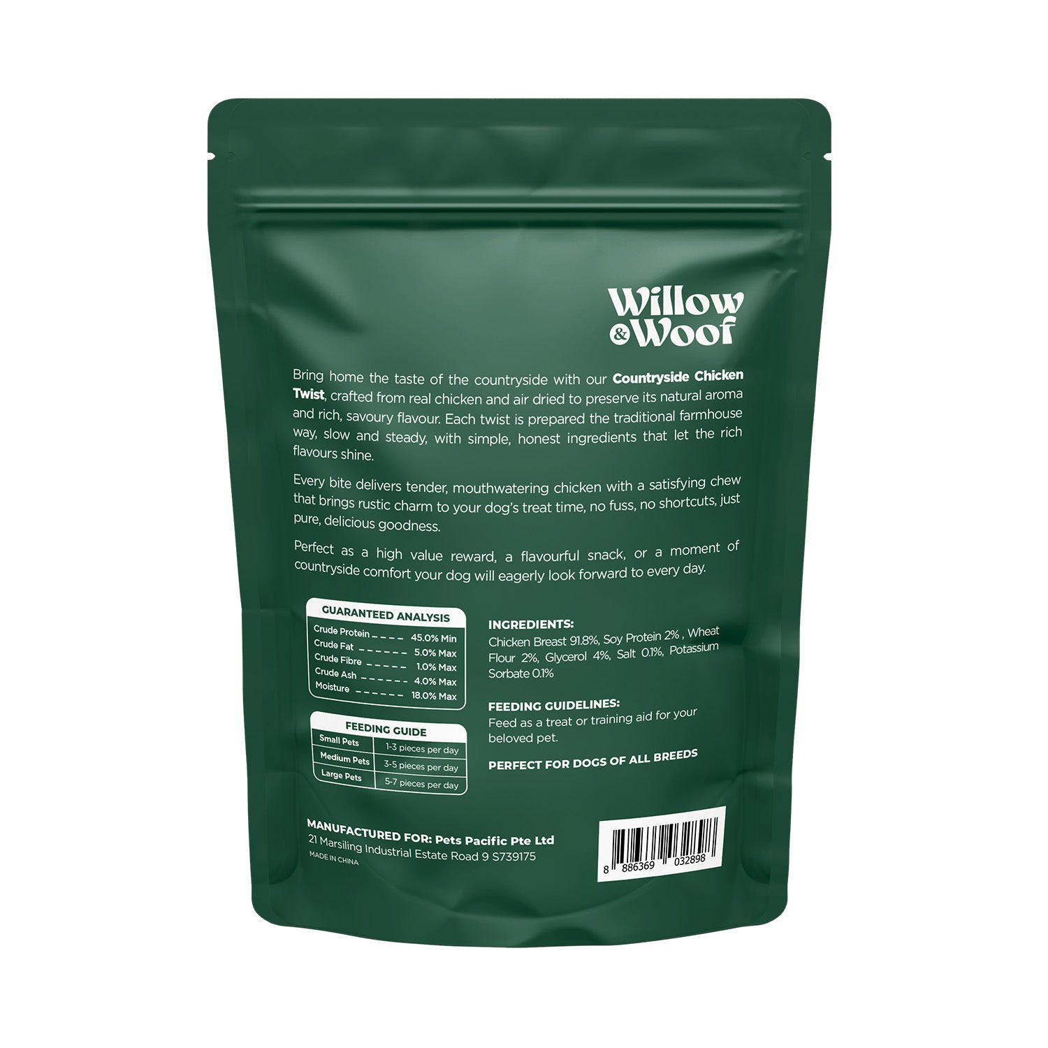Willow & Woof Countryside Chicken Twist Dog Treats