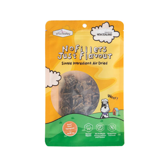 aTwoValley Air-Dried Beef Veal Tongue Dog Treats