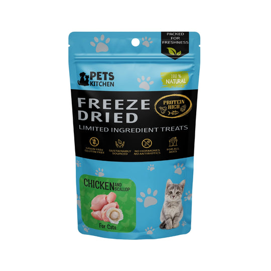 Pets Kitchen Freeze Dried Chicken with Scallop Cat Treats