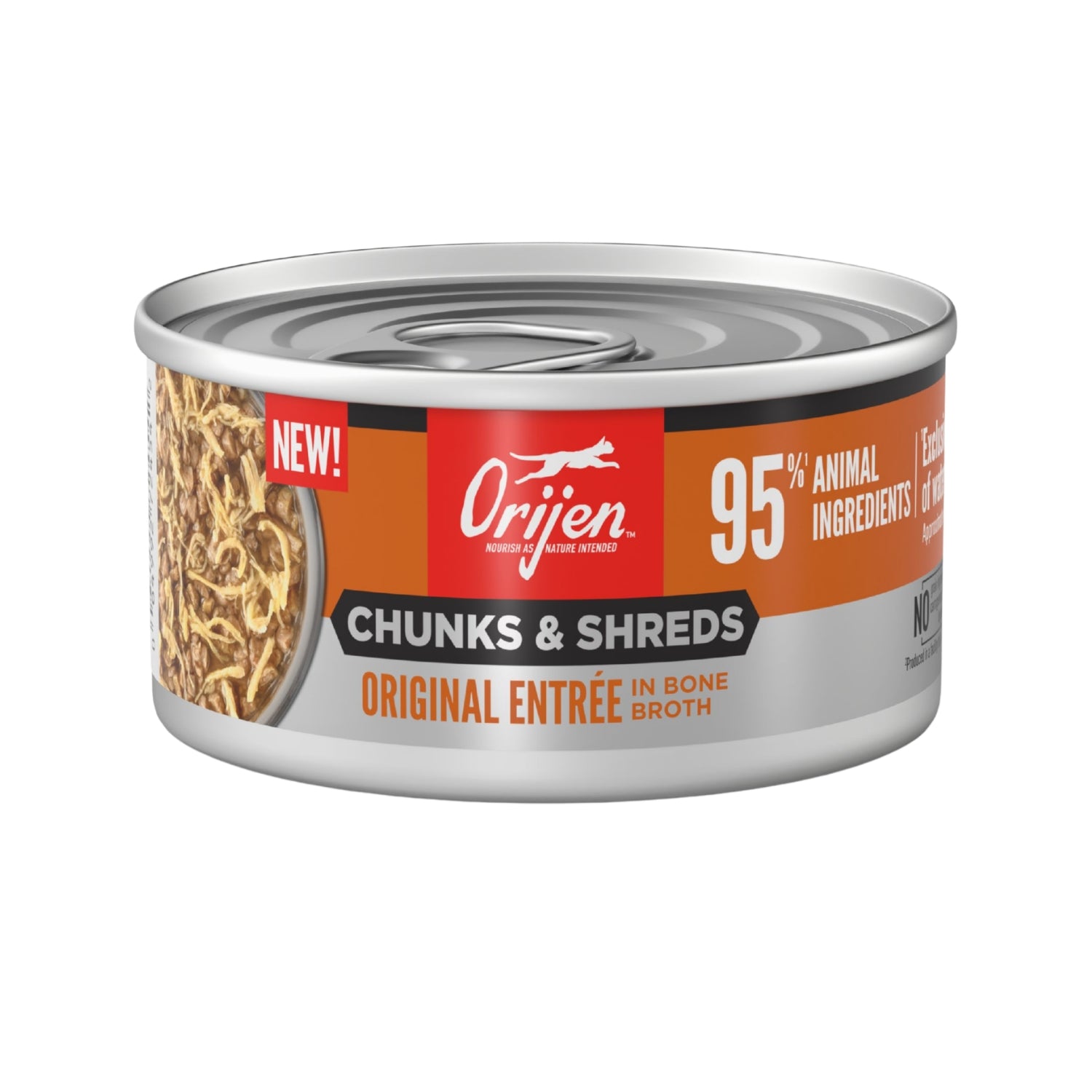 Orijen Chunks & Shreds Original Entree In Bone Broth Cat Canned Food