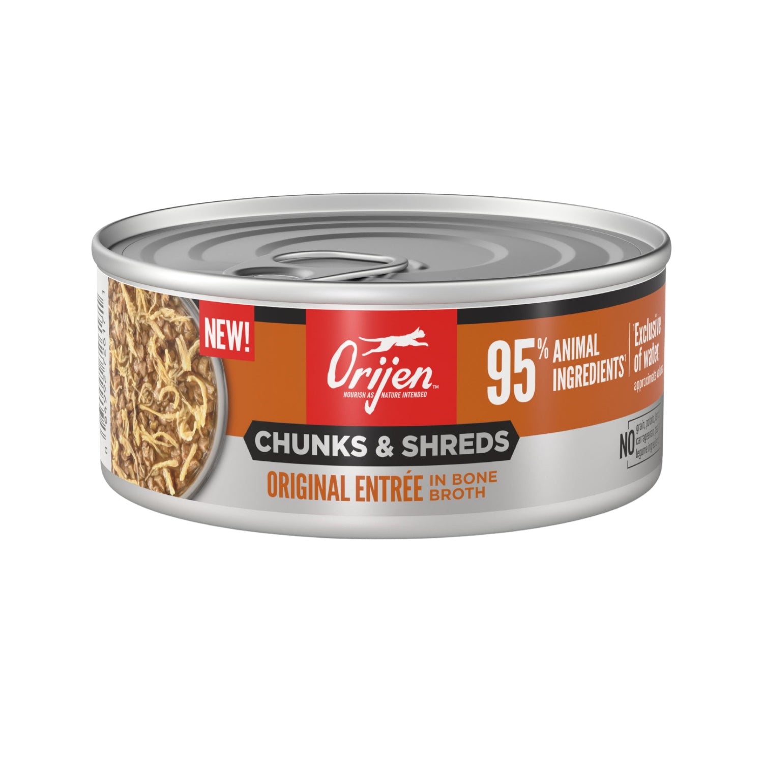 Orijen Chunks & Shreds Original Entree In Bone Broth Cat Canned Food