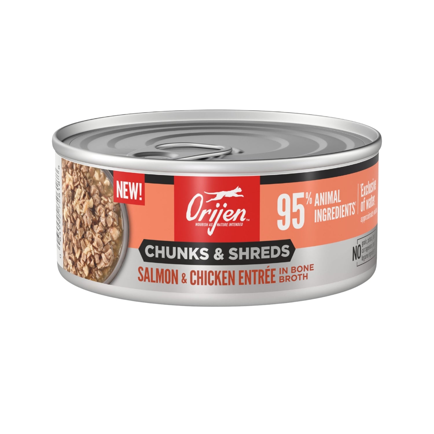 Orijen Chunks & Shreds Salmon & Chicken Entree In Bone Broth Cat Canned Food