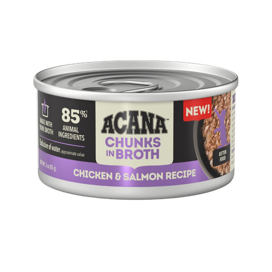 Acana Chunks In Broth Chicken & Salmon Kitten Canned Cat Food