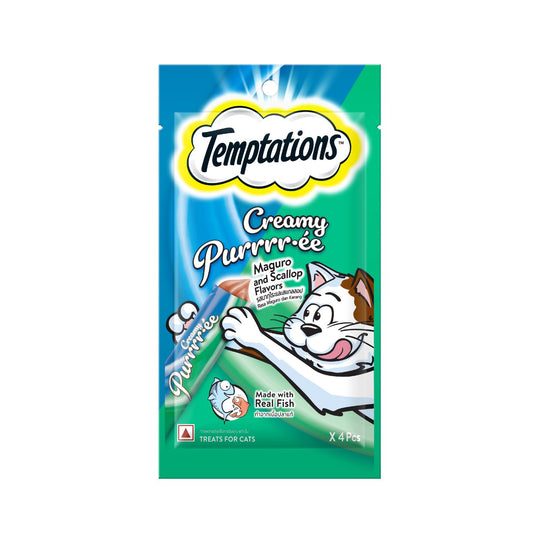 Temptations Creamy Puree Maguro & Scallop Cat Treats