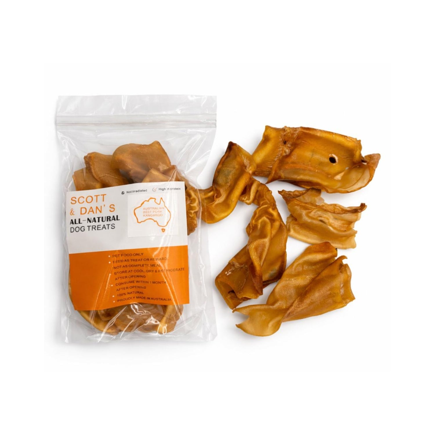 Scott & Dan's Beef Cow Ear Strips Dog Treats