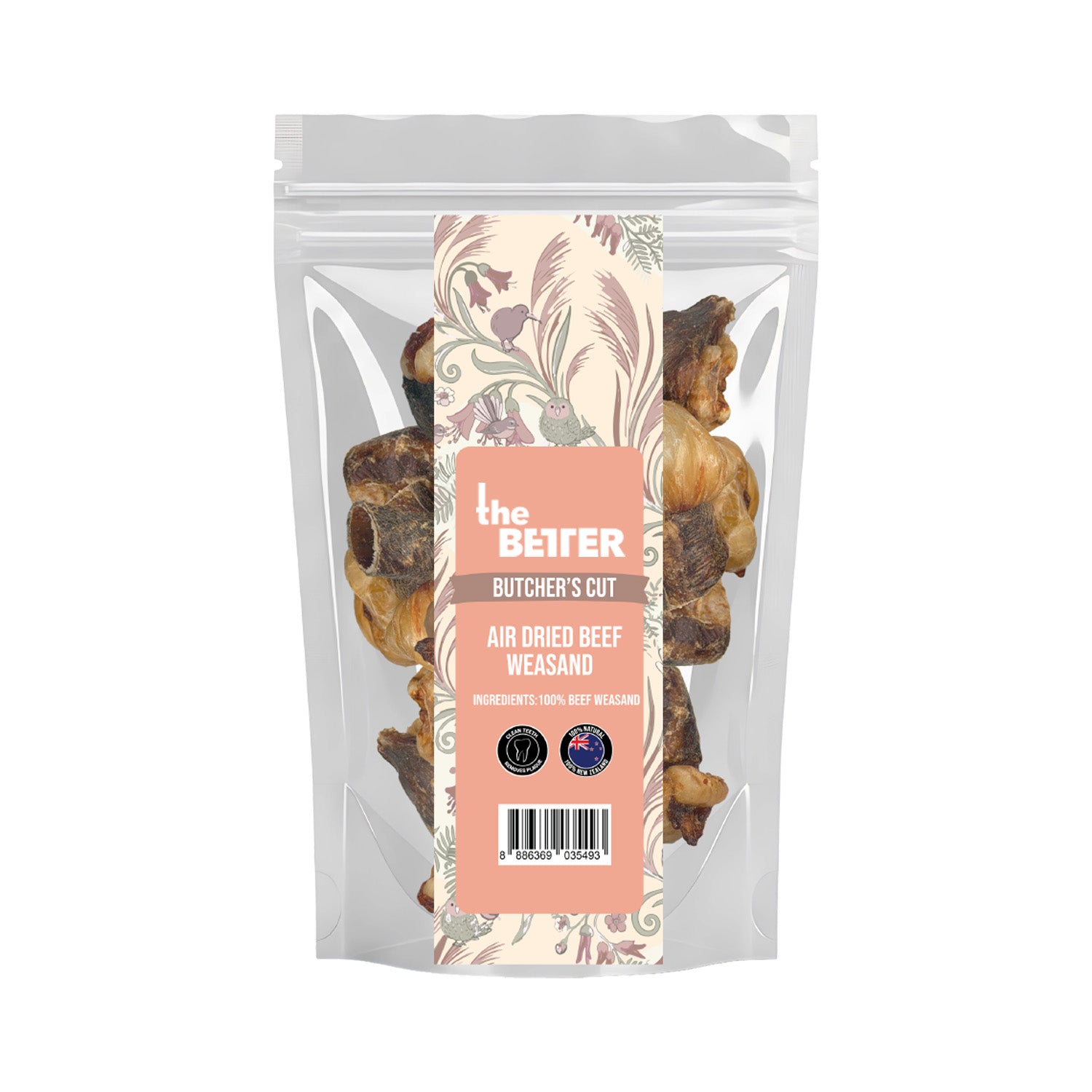 The Better Butcher's Cut Air-Dried Beef Weasand Pieces Dog Treats