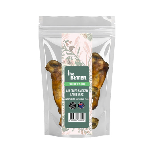 The Better Butcher's Cut Air-Dried Smoked Lamb Ears Dog Treats